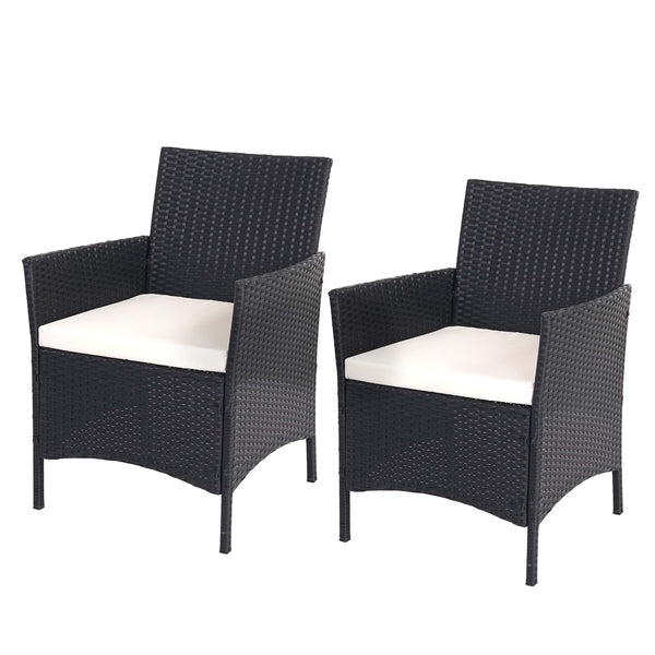 Poly-Rattan Garten Lounge-Set anthrazit mit creme Kissen