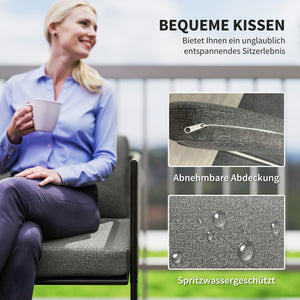 Gartenlounge Gartenmöbel Set wetterfest mit Sofa Sessel Tisch und Kissen Polyrattan