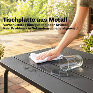 Gartenmöbel Set Lounge mit Zweisitzer Sessel und Tisch Polyrattan