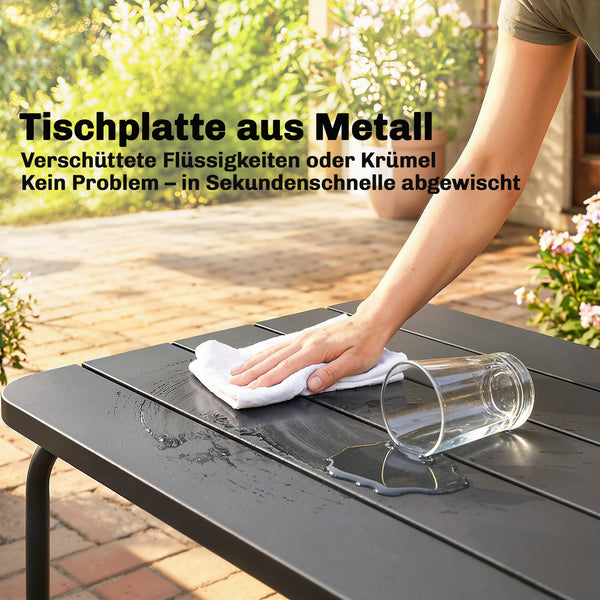 Gartenmöbel Set Lounge mit Zweisitzer Sessel und Tisch Polyrattan