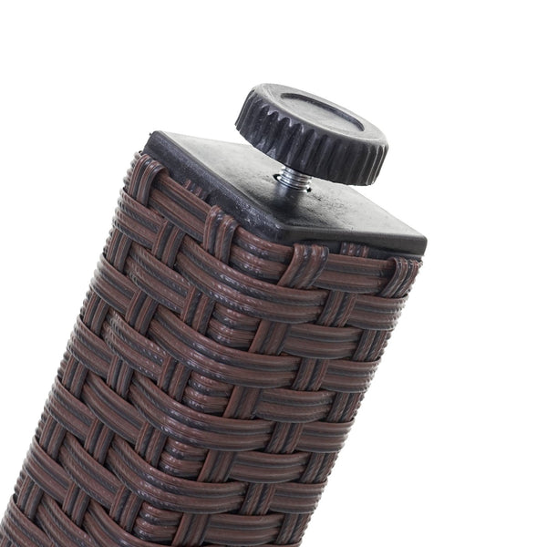 Polyrattan Gartenmöbel Set braun mit creme Kissen für Balkon