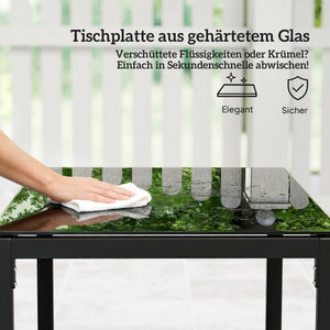 Gartenmöbel Set Rattan 3-teilig mit Stühlen und Tisch