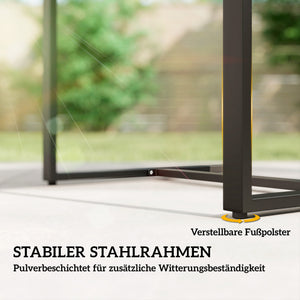 Gartenmöbel Set Rattan 3-teilig mit Stühlen und Tisch