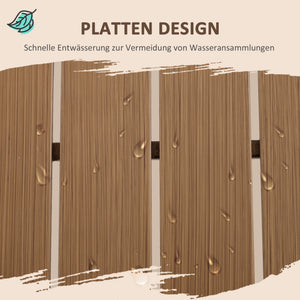 Gartenmöbel-Set für 3 Personen mit Sofa Beistelltisch und Kissen
