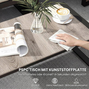 Gartenmöbel-Set Sofa Tisch 4-teilig für Balkon khaki