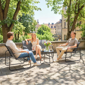 Gartenmöbel Set Sitzgruppe für 4 Personen mit Sofa Sessel und Tisch