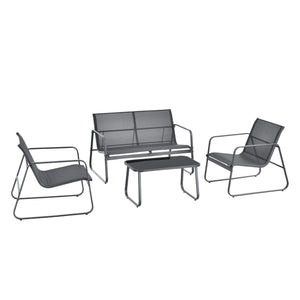 Gartenmöbelset Agira 4-tlg. Grau