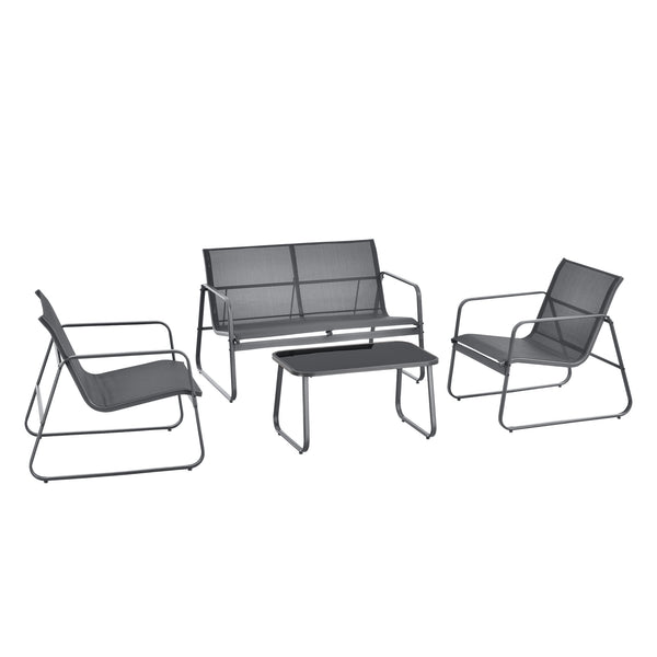 Gartenmöbelset Agira 4-tlg. Grau