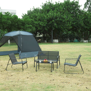 Gartenmöbelset Agira 4-tlg. Schwarz