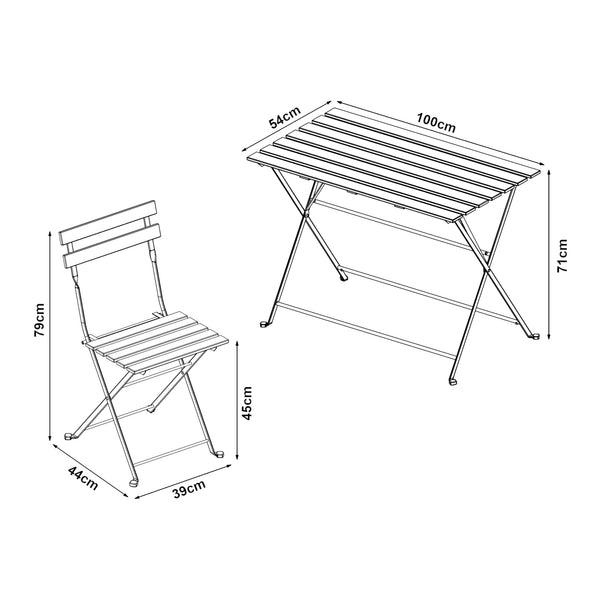 Gartenmöbelset Biergartengarnitur Akazienholz Fitalia 5-tlg.