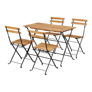 Gartenmöbelset Biergartengarnitur Akazienholz Fitalia 5-tlg.