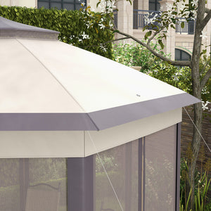 Gartenpavillon 4x4m sechseckig mit Tragetasche