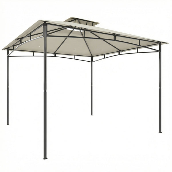 Gartenpavillon wasserabweisend stabil mit Doppeldach 3x3m
