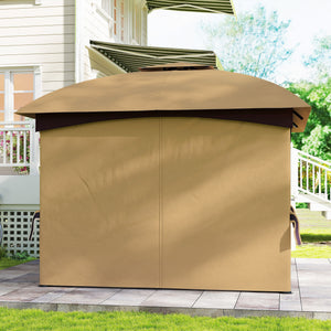 Gartenpavillon mit Lüftungsdach und Fenstern Stahl beige