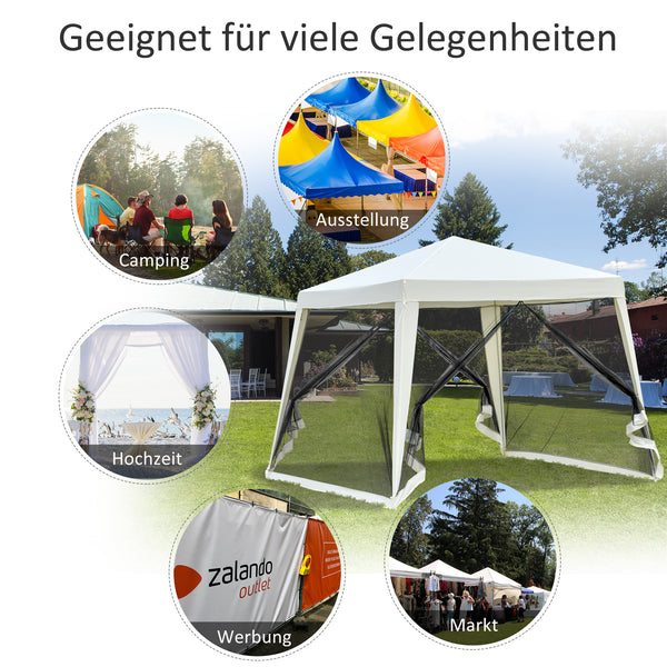 Gartenpavillon wetterfest mit Moskitonetz 3x3m
