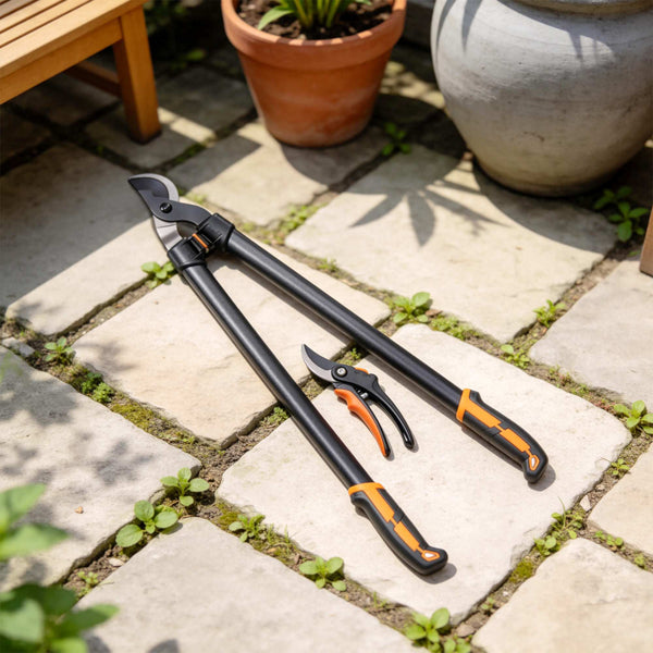 Gartenscheren Set mit Astschere für Strauchpflege 2-teilig