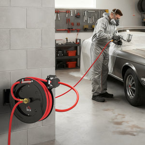 Gartenschlauchaufroller automatisch wandmontiert 15m Metall