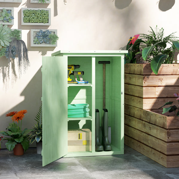 Gartenschrank abschliessbar mit Ablage und Bodenplatte Holz