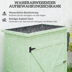 Gartenschrank abschliessbar mit Ablage und Bodenplatte Holz