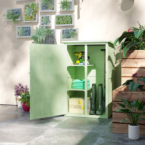 Gartenschrank abschliessbar mit Ablage und Bodenplatte Holz