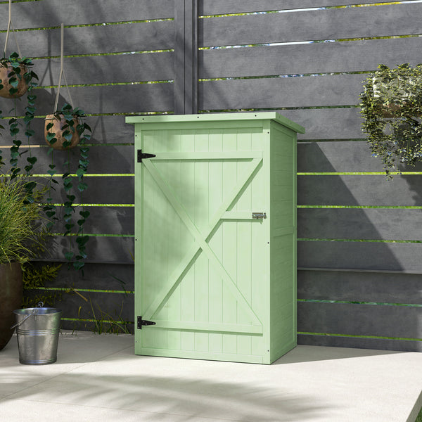 Gartenschrank abschliessbar mit Ablage und Bodenplatte Holz