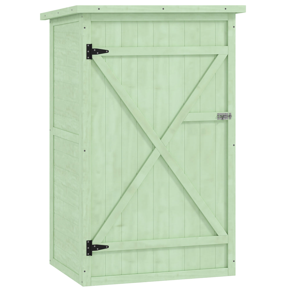 Gartenschrank abschliessbar mit Ablage und Bodenplatte Holz