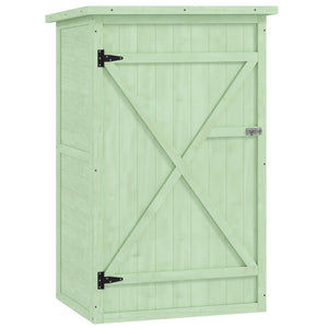 Gartenschrank abschliessbar mit Ablage und Bodenplatte Holz