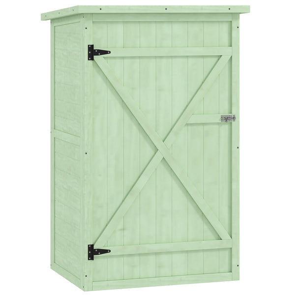 Gartenschrank abschliessbar mit Ablage und Bodenplatte Holz