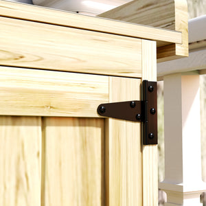 Gartenschrank mit Edelstahl Arbeitsfläche für aussen Holz