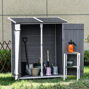 Gartenschrank mit Doppeltür und Dach für Gartenwerkzeug Holz