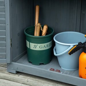 Gartenschrank mit Pultdach und Lamellentüren für Garten Holz
