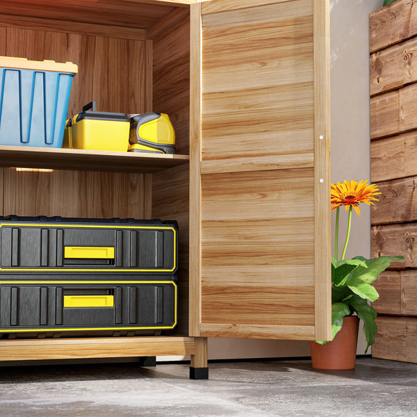 Gartenschrank mit Regal und Arbeitsfläche für Garten Holz