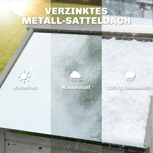 Gartenschrank hoch mit verstellbarer Ablage und Belüftung Holz