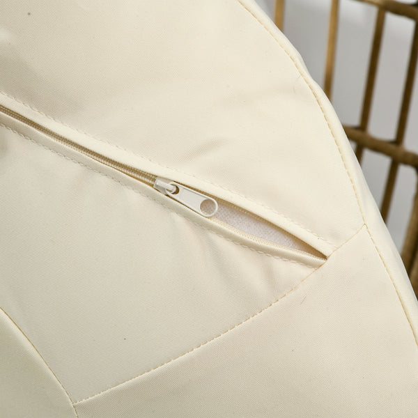 Gartensessel Rattanoptik mit Sitzkissen und Aluminiumrahmen khaki