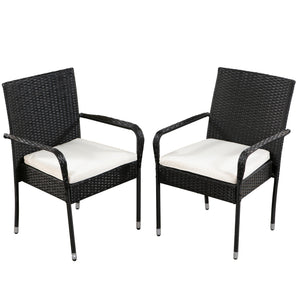 Gartenset FLORIDA Rattan schwarz