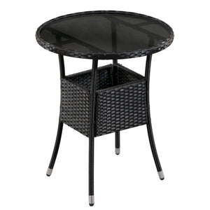 Gartenset FLORIDA Rattan schwarz