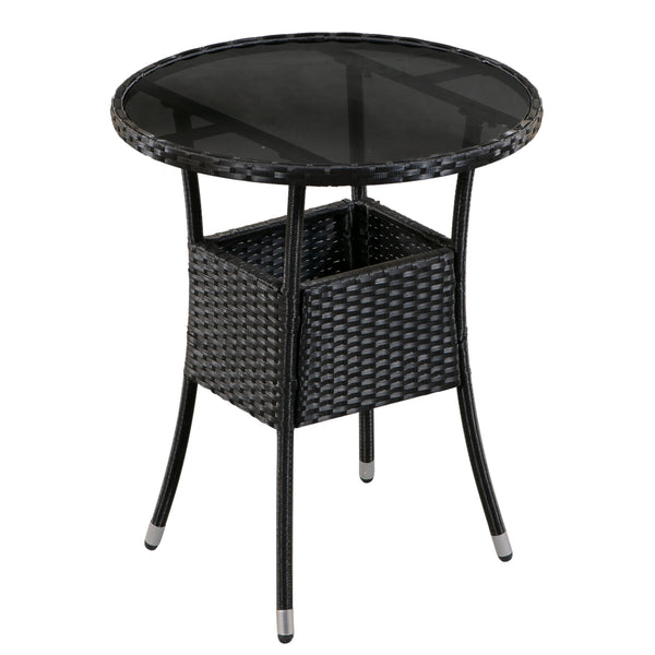 Gartenset FLORIDA Rattan schwarz