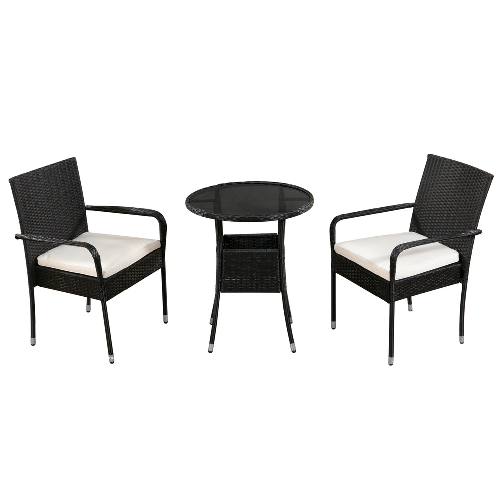 Ensemble de jardin FLORIDA, rotin, noir