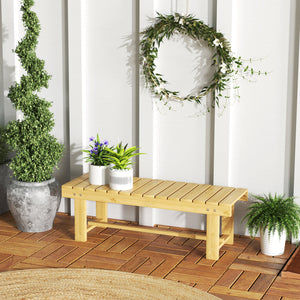 Gartensitzbank Massivholz 110x38x35cm Natur