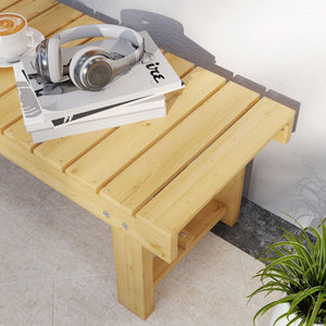 Gartensitzbank Massivholz 110x38x35cm Natur
