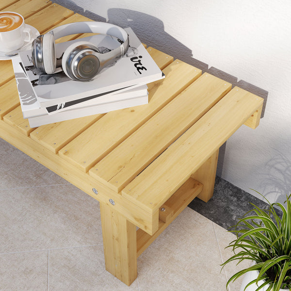 Gartensitzbank Massivholz 110x38x35cm Natur