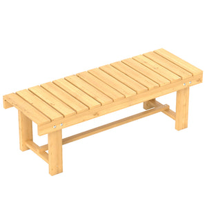 Gartensitzbank Massivholz 110x38x35cm Natur
