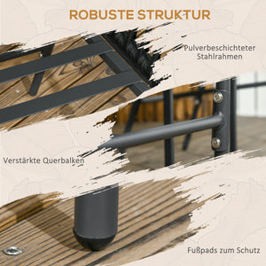 Gartenstühle 2er-Set Boho-Stil bis 120kg belastbar Schwarz