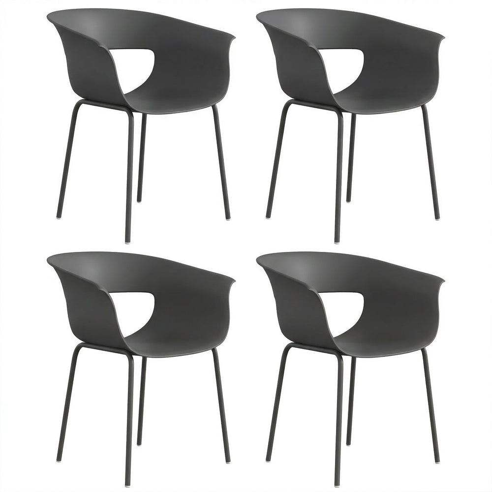 Gartenstühle 4er Set ergonomisch wetterfest rostbeständig