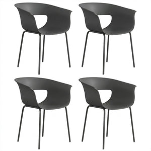 Gartenstühle 4er Set ergonomisch wetterfest rostbeständig