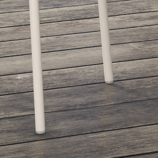 Gartenstuhl 4er-Set bis 120kg stapelbar Grau