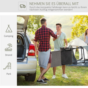 Gartenstuhl klappbar wetterfest mit Auflage bis 120kg Metall