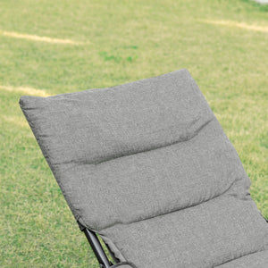 Gartenstuhl klappbar wetterfest mit Auflage bis 120kg Metall