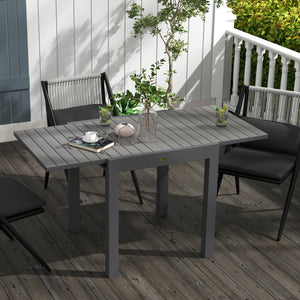 Gartentisch wetterfest für Garten und Terrasse 162x80x75cm grau
