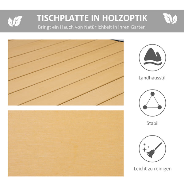 Gartentisch Esstisch pflegeleicht für 8 Personen Aluminium